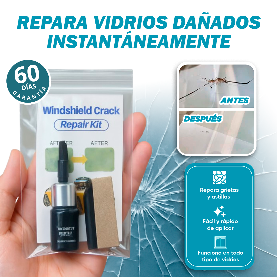 LIQUIDO REPARA VIDRIOS FISURADOS | KIT VIDROFIX™