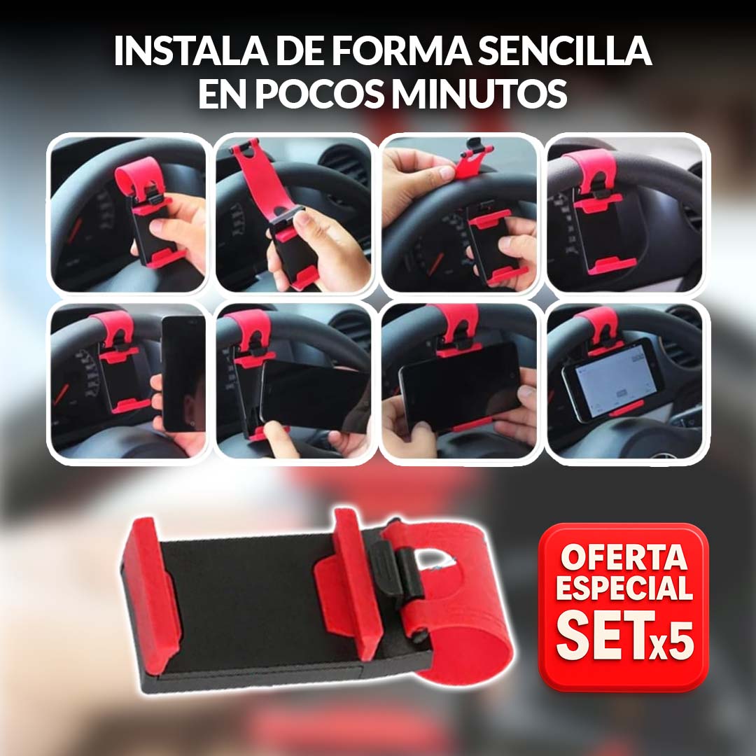 VOLANTECLICK |SOPORTE PARA VOLANTE DE AUTO | PROMO 5 UNIDADES