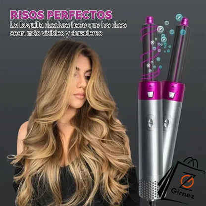 Cepillo Luce Bella 5 en 1 ORIGINAL – Seca, Alisa y Riza con Acabado de Salón Sin Frizz