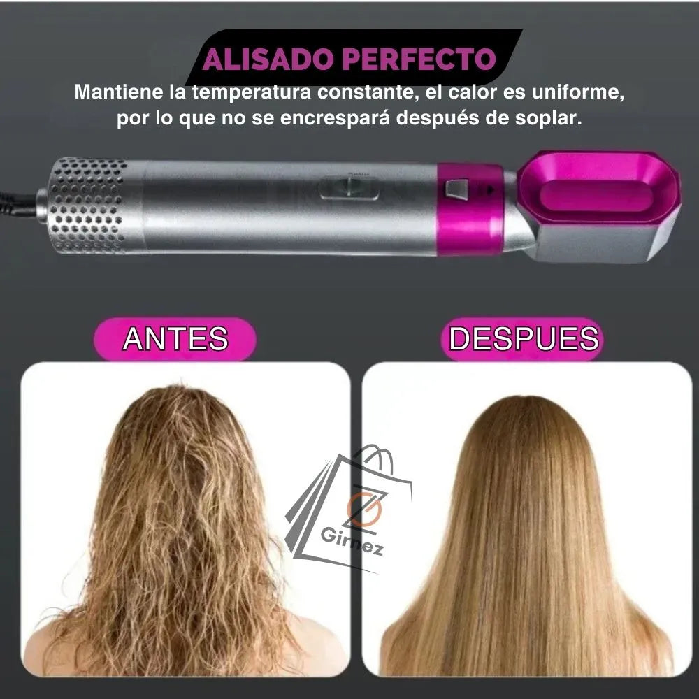Cepillo Luce Bella 5 en 1 ORIGINAL – Seca, Alisa y Riza con Acabado de Salón Sin Frizz