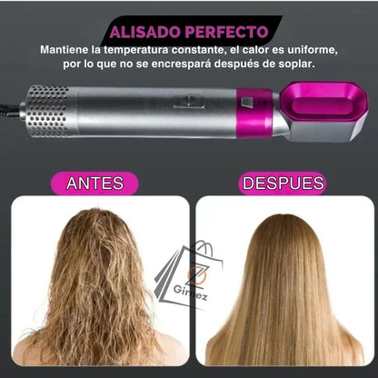 Cepillo Luce Bella 5 en 1 ORIGINAL – Seca, Alisa y Riza con Acabado de Salón Sin Frizz
