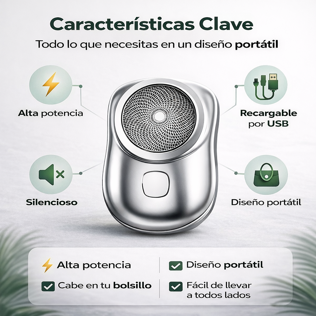 ProBarber - Mini Afeitadora Profesional - Compra 1 y Llévate 2 GRATIS 🎁🎁