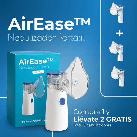 AirEase™ Nebulizador Portátil - COMPRA 1 Y RECIBE 3 UNIDADES (2 GRATIS 🎁)