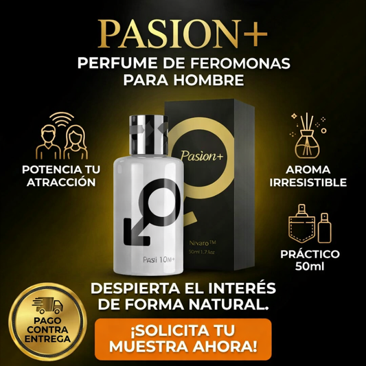 PASION+™ | Perfume de Feromonas para Caballero | Fórmula Potenciada