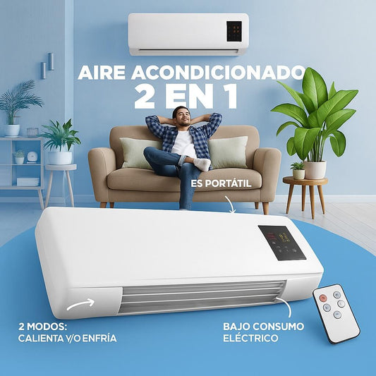 Aire Calefactor Acondicionado Portátil Pared 2 en 1 Splitmax™